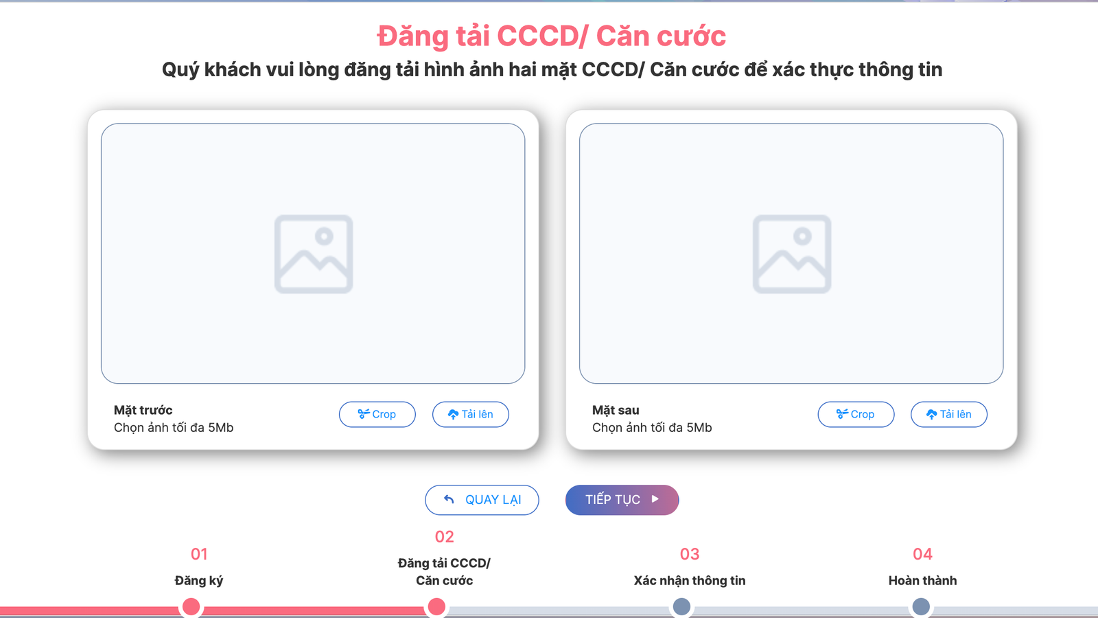 Đăng tải CCCD mở tài khoản chứng khoán VPS